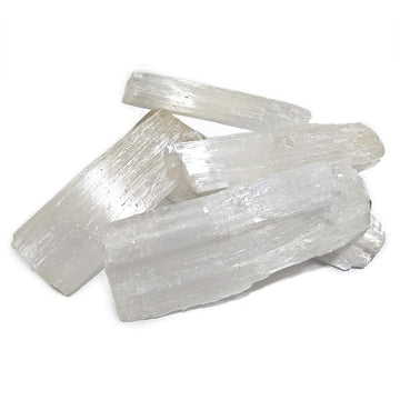 Natural Selenite Raw Stones (50gm)