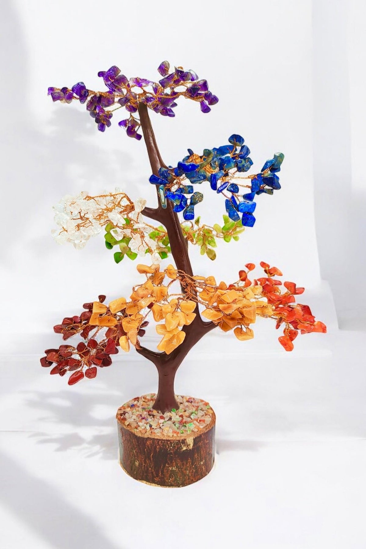 Possative Tree 7 Chakra Tree of Life Crystal Healing Tree - Positive Energy Gemstone