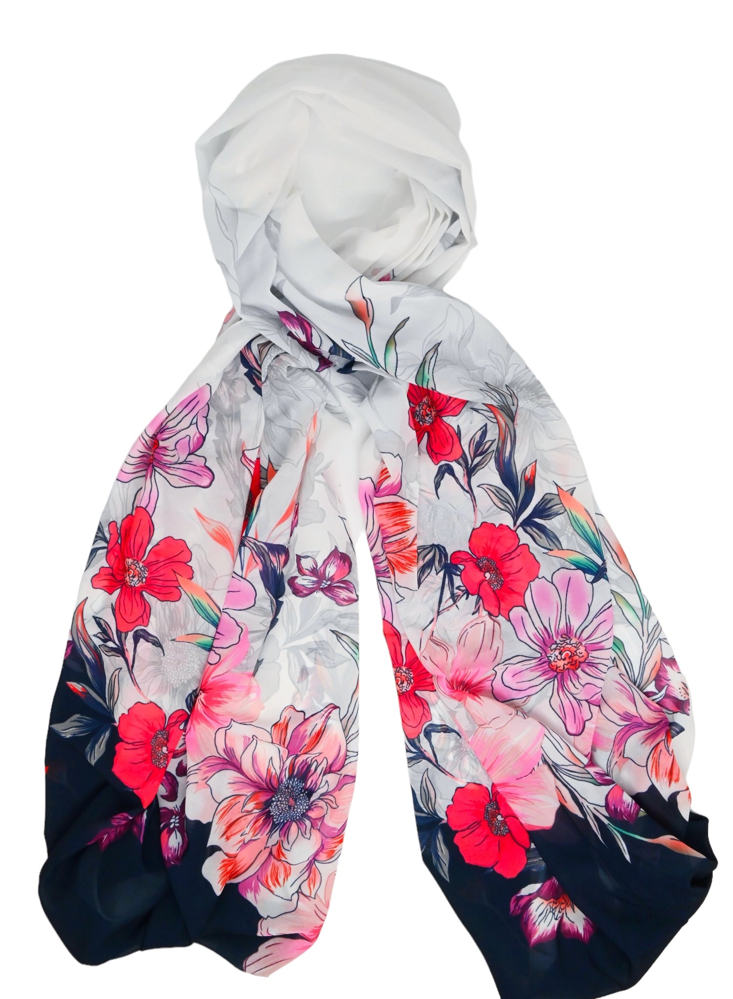 Blush on Blue Scarf